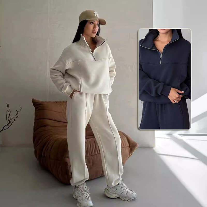 Contrast Panel Tracksuit Set